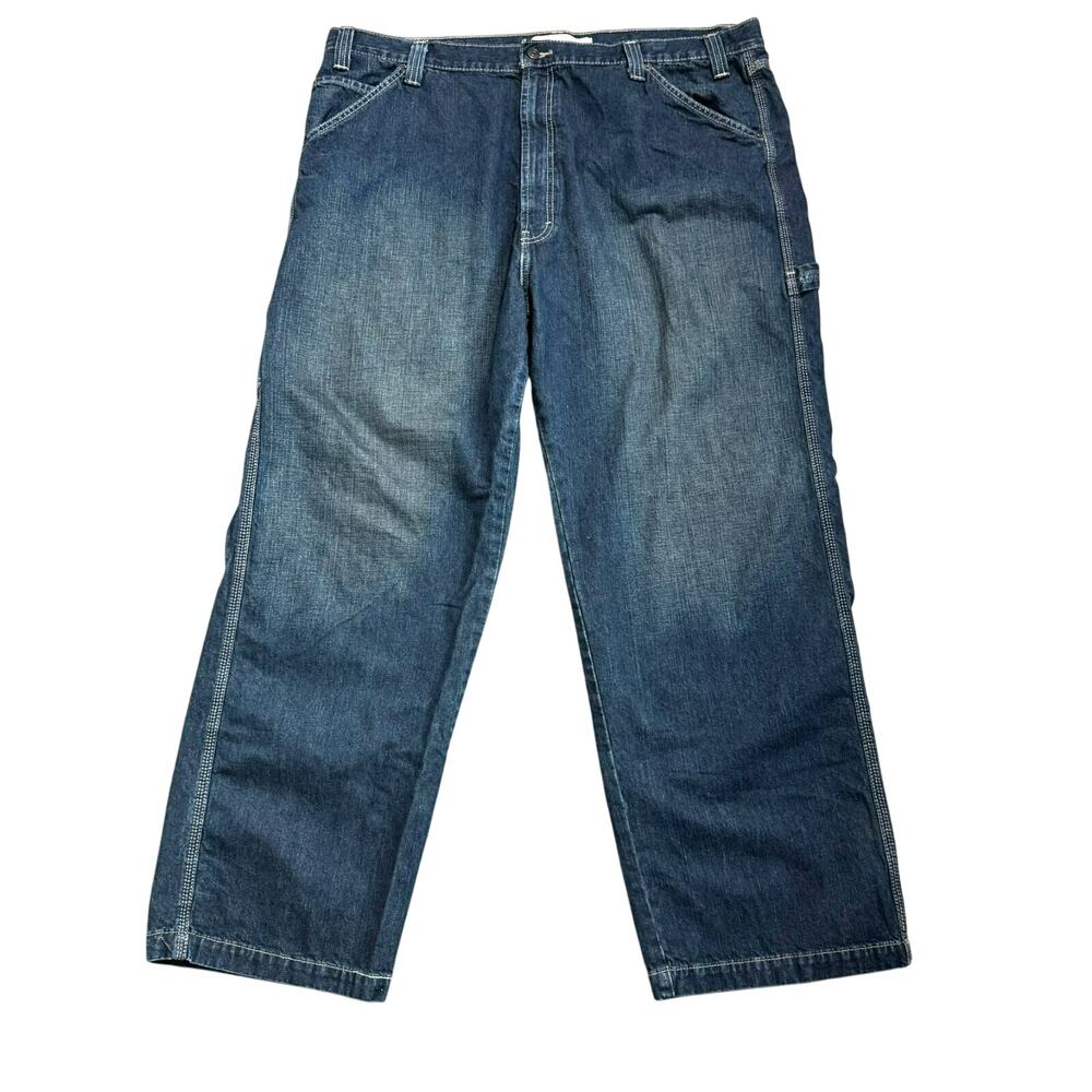 LEVI'S Men's 44X32 Blue Jeans Gold Signature‎ Carpenter Baggy y2k 90s Vintage